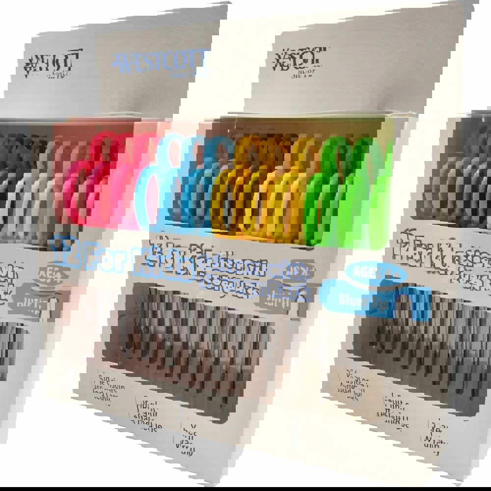 SCISSORS,JRBLUNT,12PK,AST